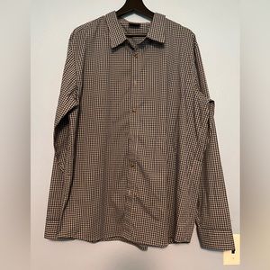 Oakley Navy Blue Checkered Long‎ Sleeve Button Down Men’s XL